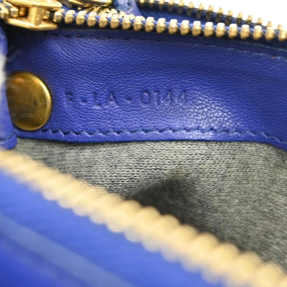 Celine Blue Leather Trio Shoulder Bag P.LA.0144 NQ03300 BNN07 - Picture 10 of 11